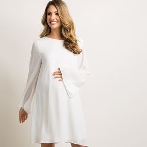 Pink blush flare sleeve Maternity dress size Med